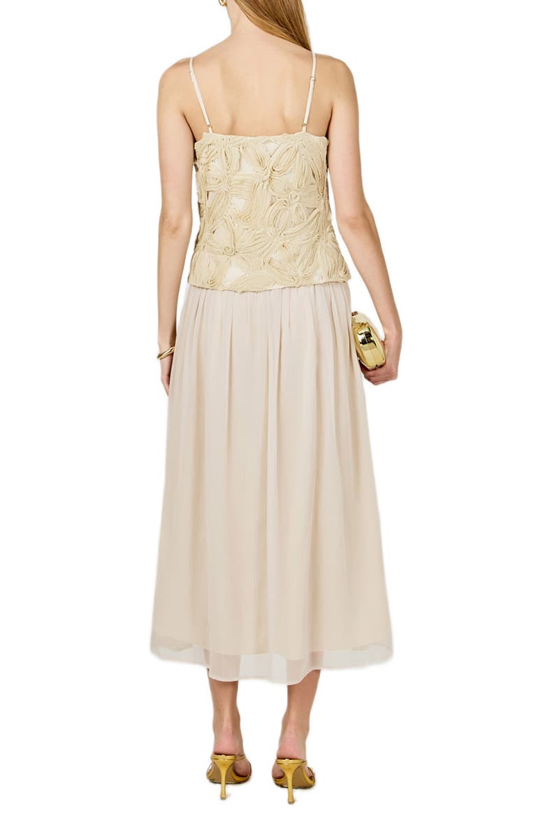 Floral Pattern Sleeveless Maxi Dress, Alternate, color, BEIGE
