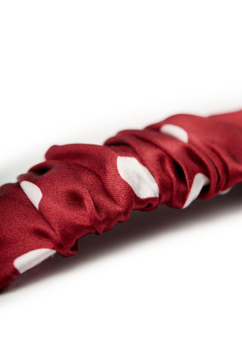 Polka Dot Silk Hair Barrette Clip, Alternate, color, Red