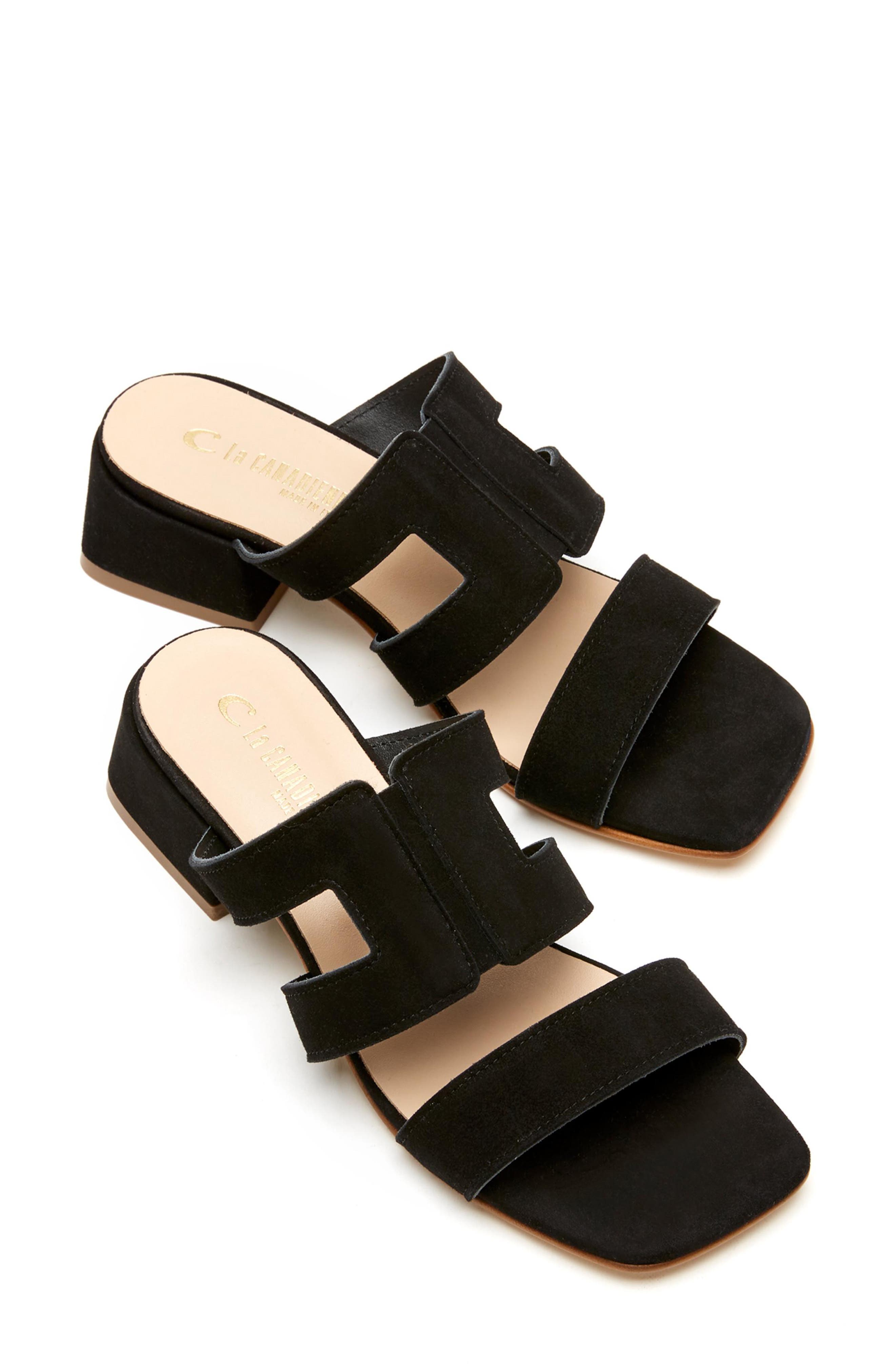La Canadienne Fifi City Dry<sup>™</sup> Waterproof Slide Sandal, Alternate, color, Black Suede