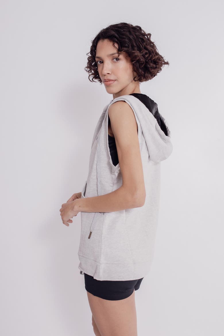 The Deepsea Sleeveless Hoodie, Alternate, color, Grey
