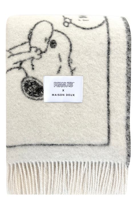 Peanuts Comic Strip Wool Throw Blanket