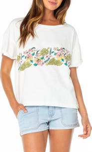 Roxy Ride the Wave Cotton Graphic T-Shirt