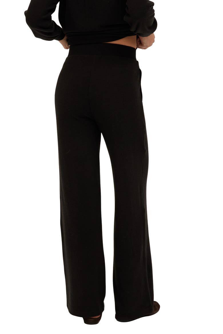 Slow Morning Wide Leg Pants, Alternate, color, BLACK