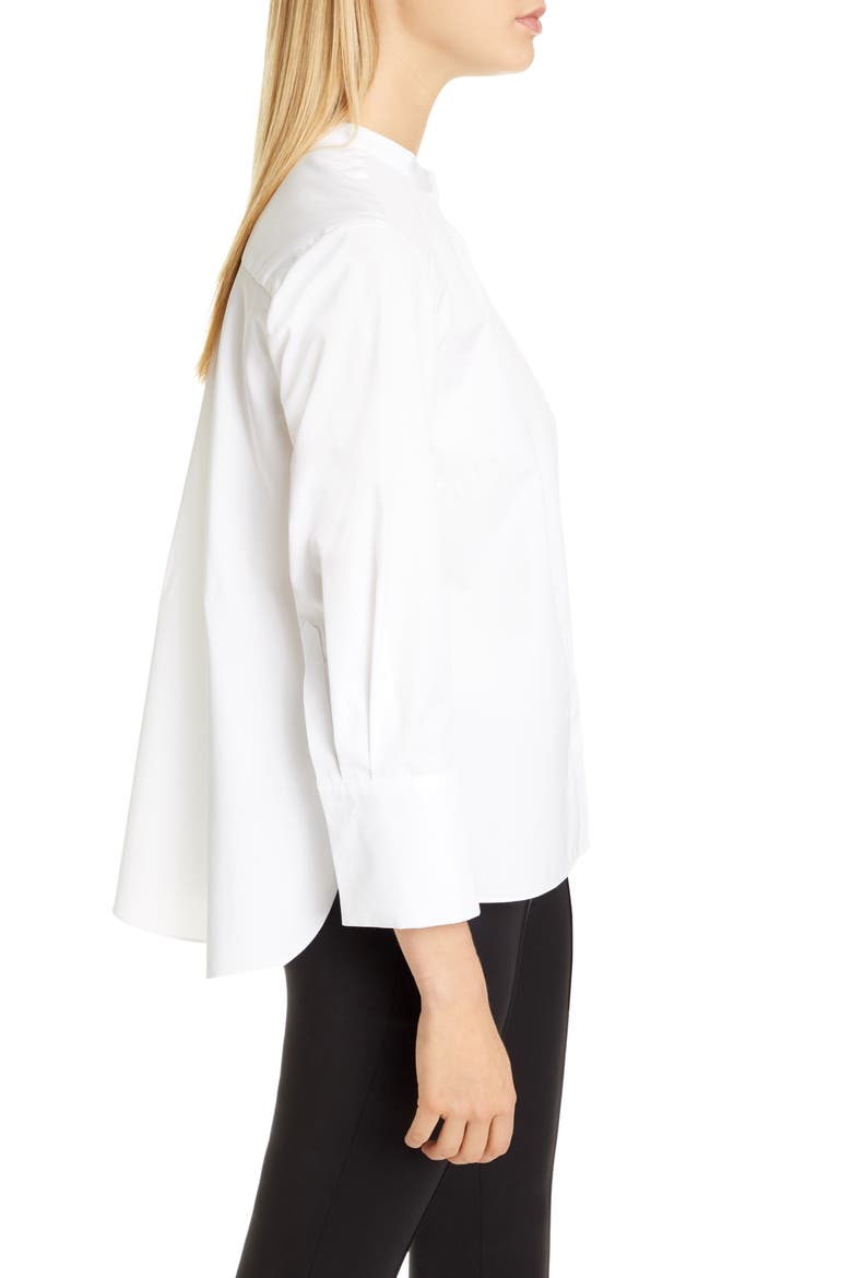 Bell Poplin Blouse, Alternate, color, WHITE