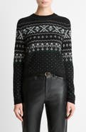 Vince Fair Isle Boiled Cashmere Sweater