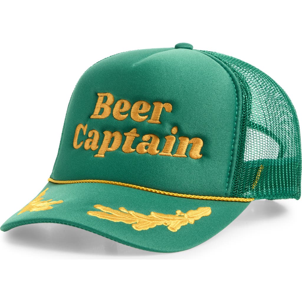 Local Beach Beer Captain Snapback Truckert Hat In Green