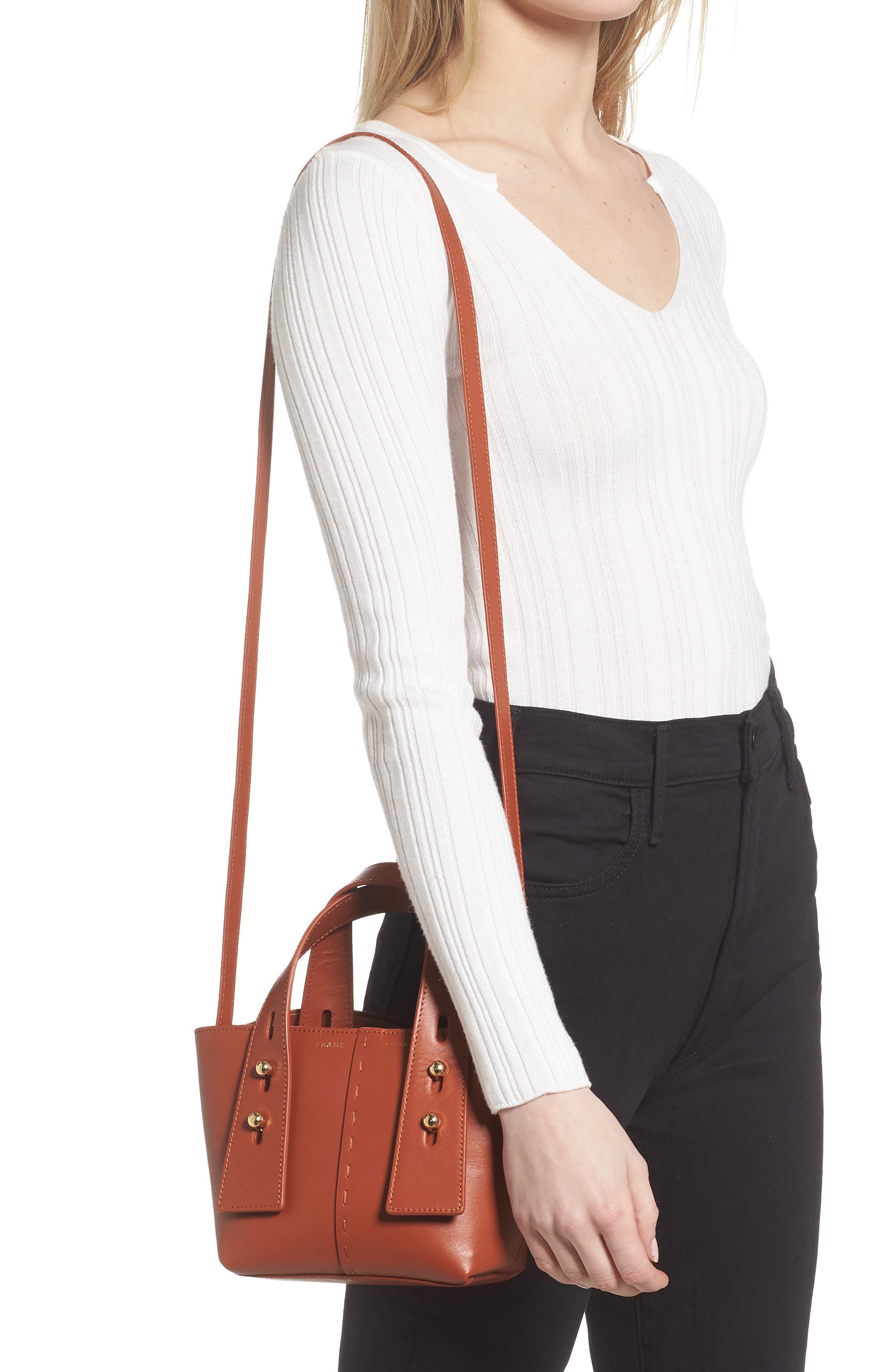 Les Second Mini Crossbody Bag, Alternate, color, REDWOOD