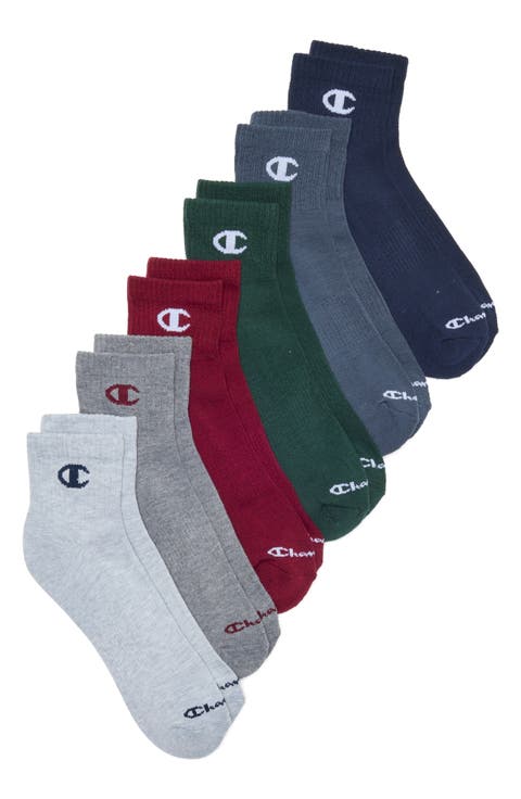 6-Pack Logo Quarter Crew Socks