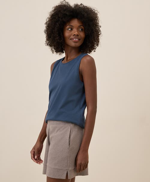 Pact Organic Cotton Softspun High Neck Tank In French Navy