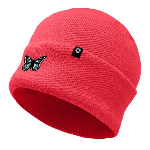 Dalix Butterfly Beanie In Neon Pink