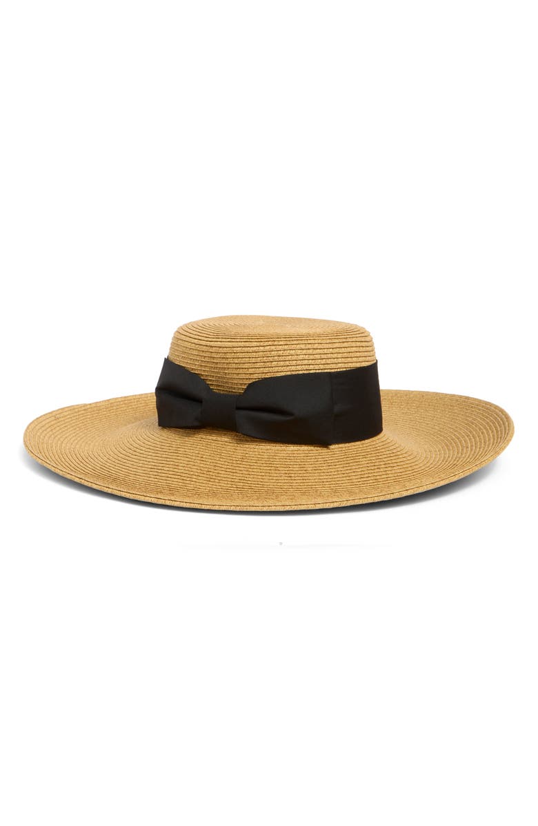 NORDSTROM RACK Floppy Bow Sun Hat, Main, color, Dark Natural