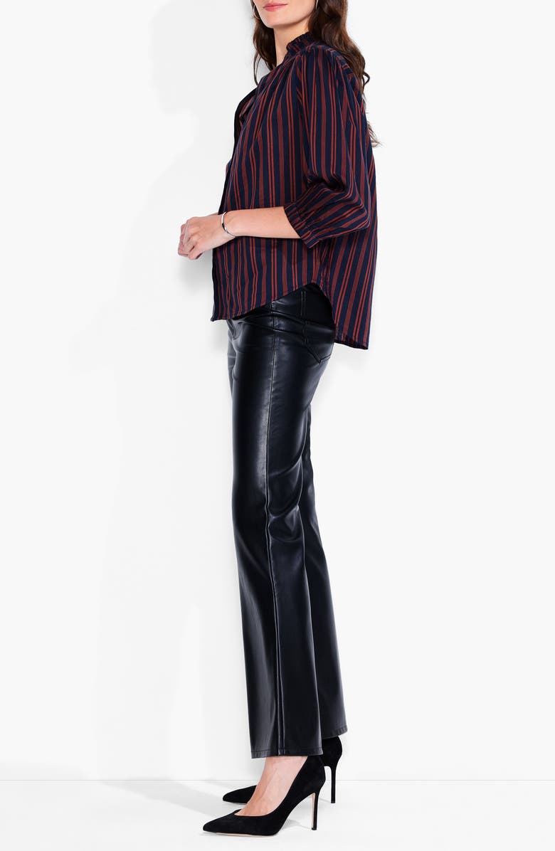 NIC+ZOE Stripe Stroll Cotton & Silk Blouse, Alternate, color, Indigo Multi