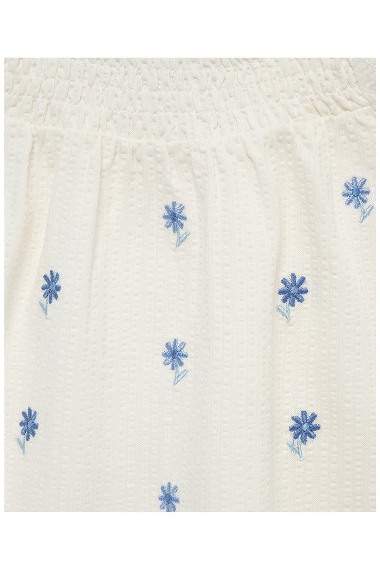 Embroidered Top, Shorts & Headband Set, Alternate, color, BLUE