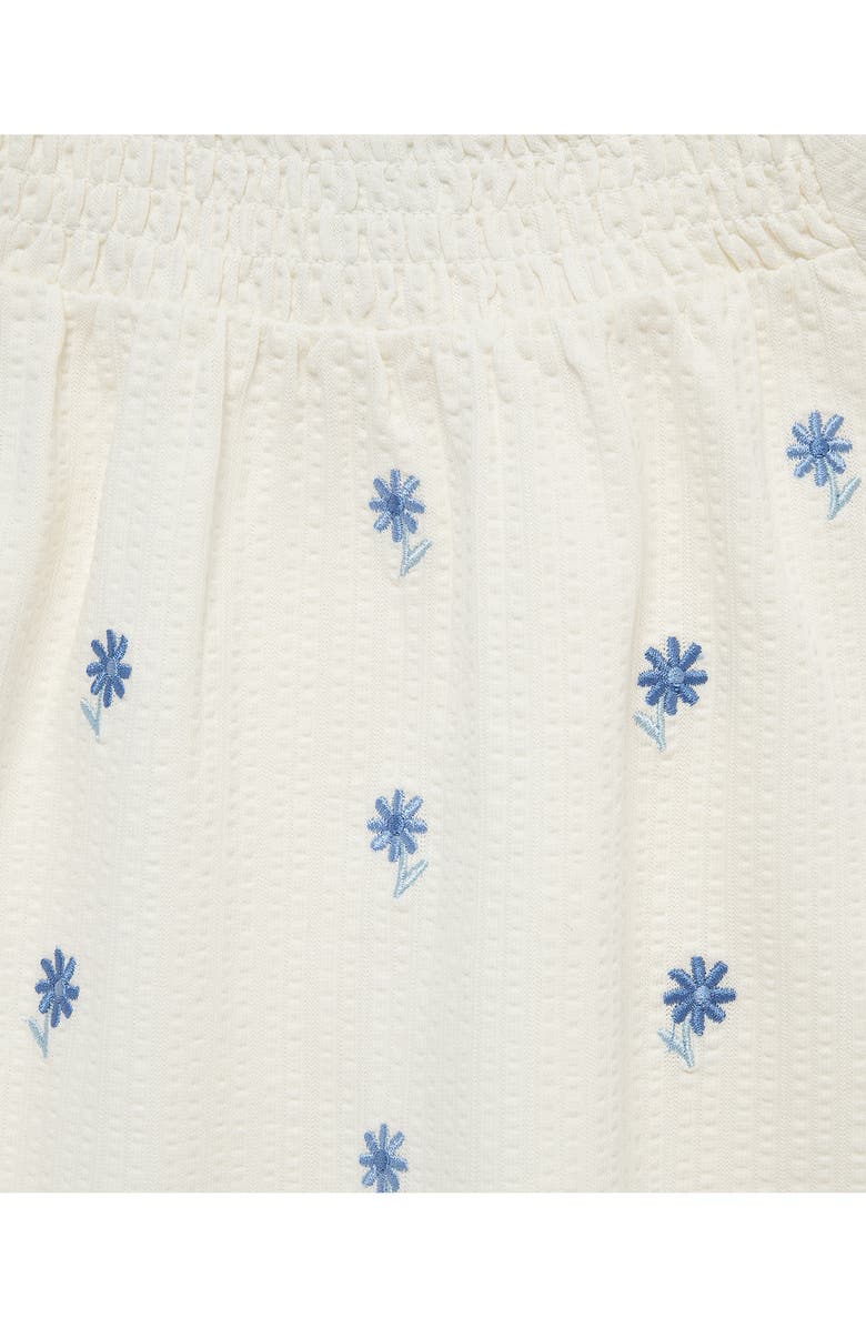 Little Me Embroidered Top, Shorts & Headband Set, Alternate, color, Blue