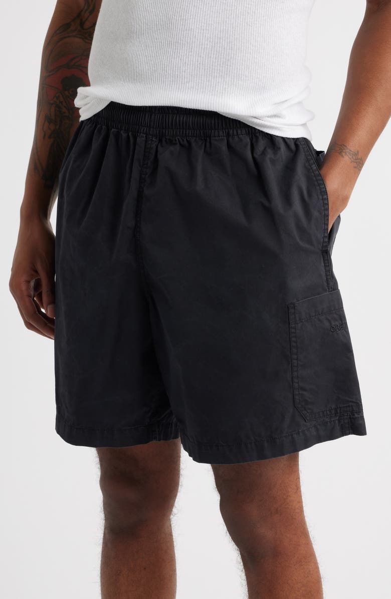 Obey Easy Nelson Cotton Cargo Shorts, Alternate, color, Digital Black Faded Wash