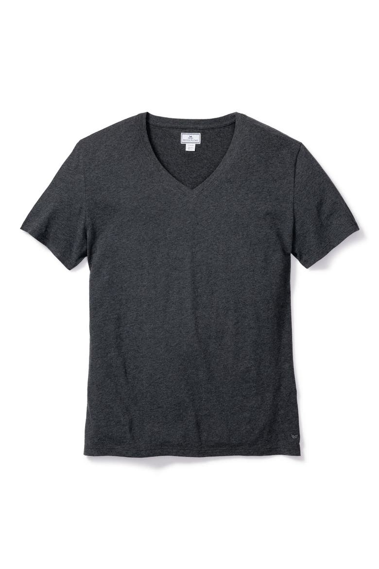 Pima Cotton V-Neck Top, Main, color, GREY