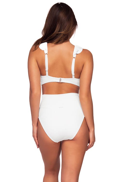 Sunsets Willa Ruffle Wire-free Bikini Top In Paloma
