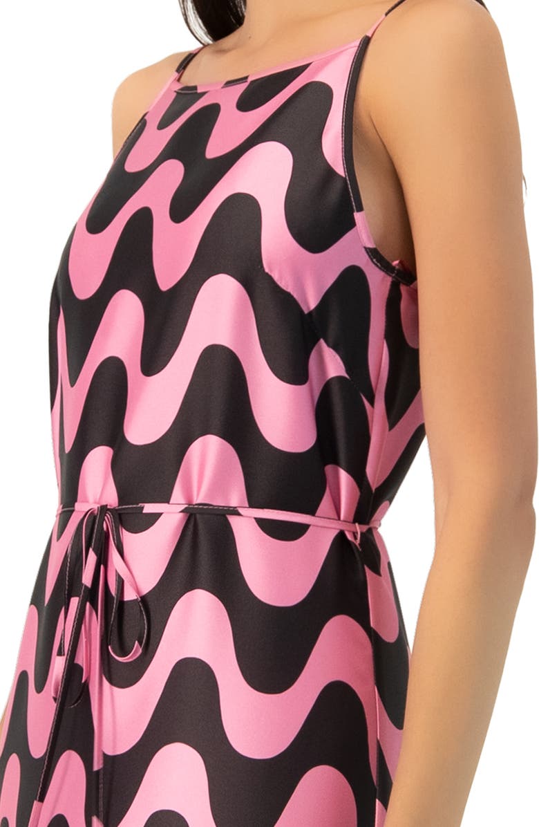 IVONNE Sleeveless Wave Print Maxi Dress, Alternate, color, Pink