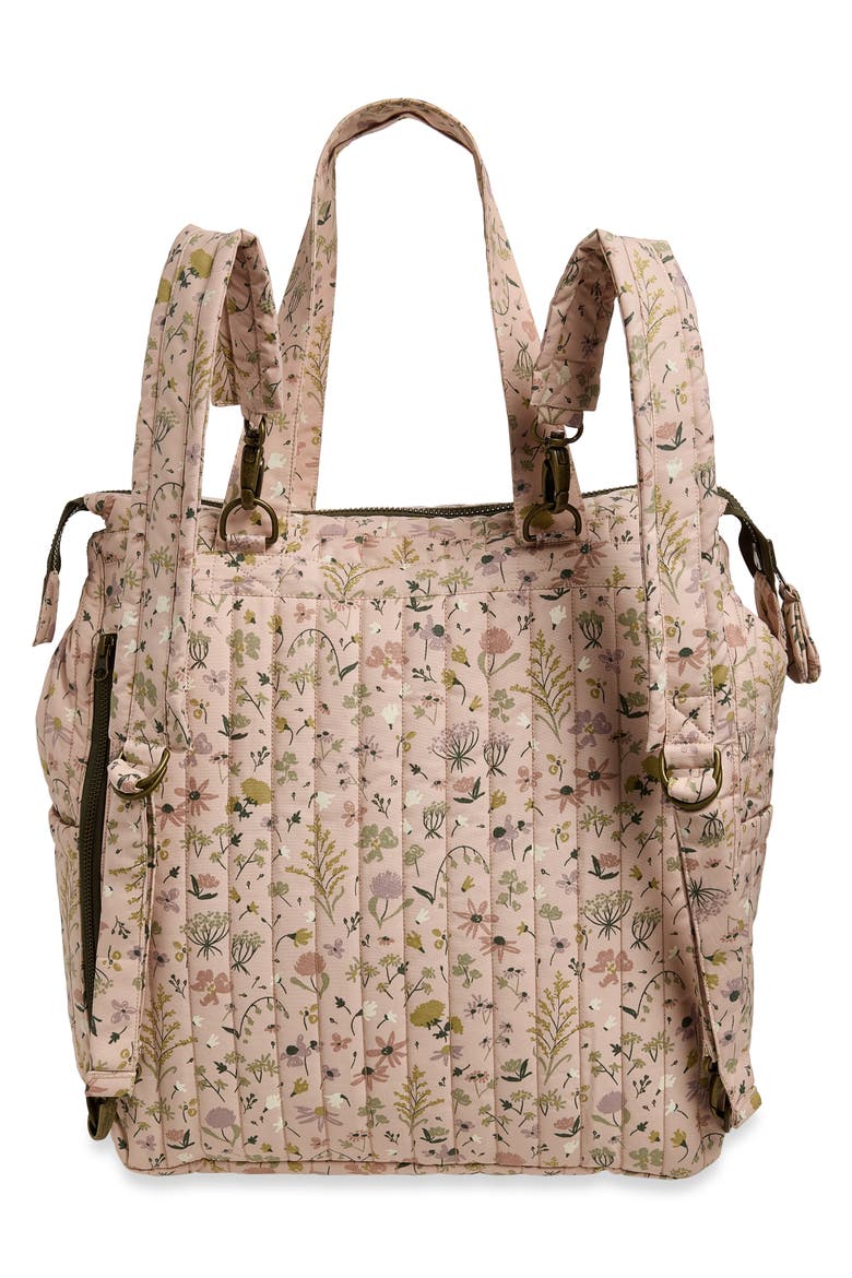 Printed Convertible Diaper Bag, Alternate, color, WILDFLOWER