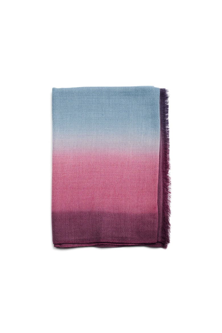 Iris Cashmere Merino Handloom Scarf, Main, color, Iris Pink Blue Purple