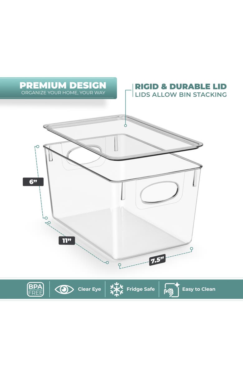 SORBUS 2-Pack Large Toy Organizer Clear Plastic Storage Bins, Alternate, color, Clear