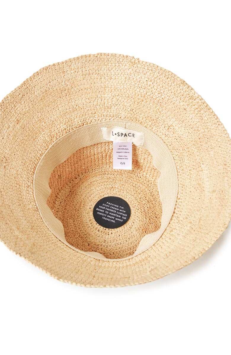 LSPACE Carmel Island Raffia Bucket Hat, Alternate, color, Natural