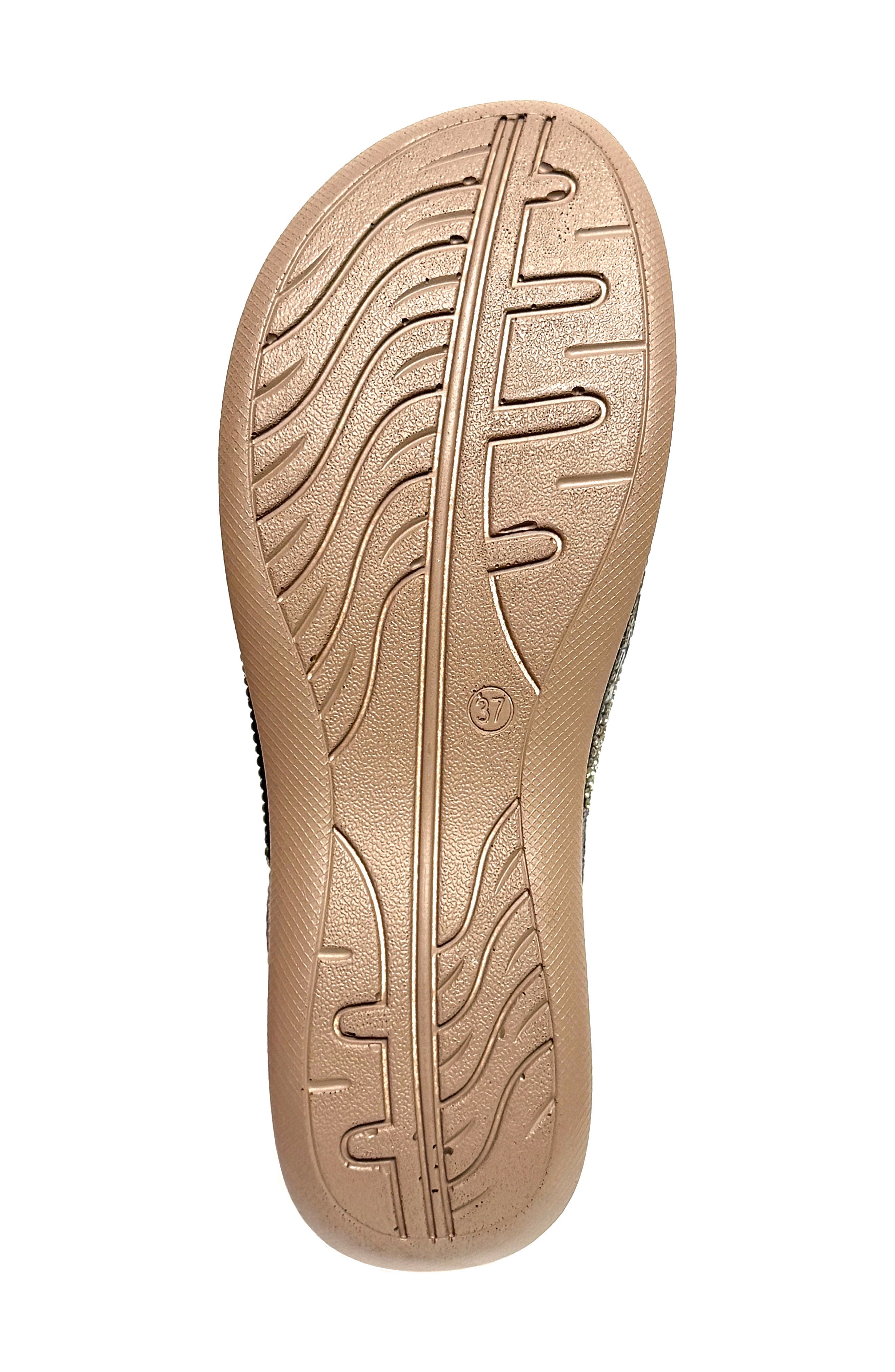 CHIC BY LADY COUTURE Rhinestone Wedge Slide Sandal, Alternate, color, Pewter