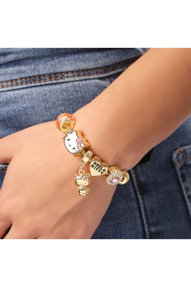 7'' Fashion Charm Bead Bracelet, Alternate, color, Gold