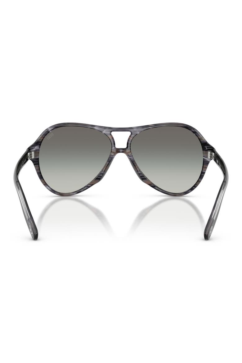 57mm Gradient Pilot Sunglasses, Alternate, color, STRIATED GREY / GRADIENT GREY