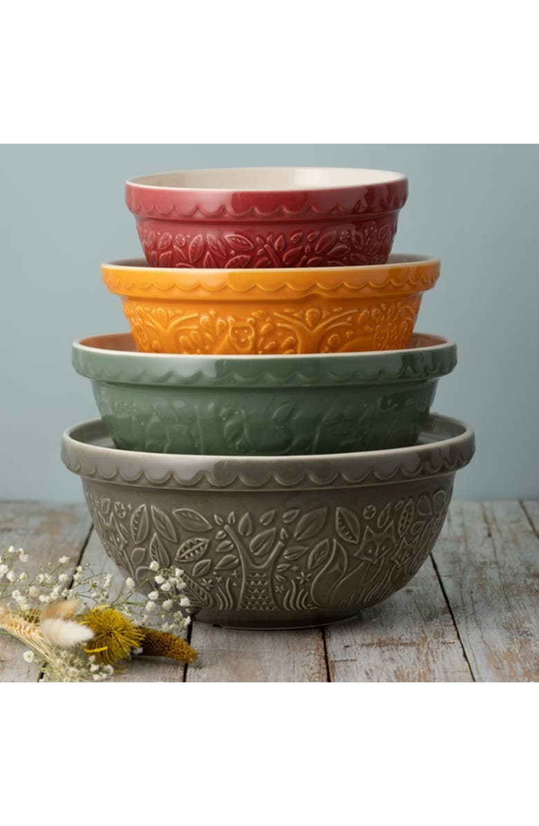 MASON CASH In The Forest Fox Size 12 Mixing Bowl, Gray, 4.25 Quart, Alternate, color, Grey