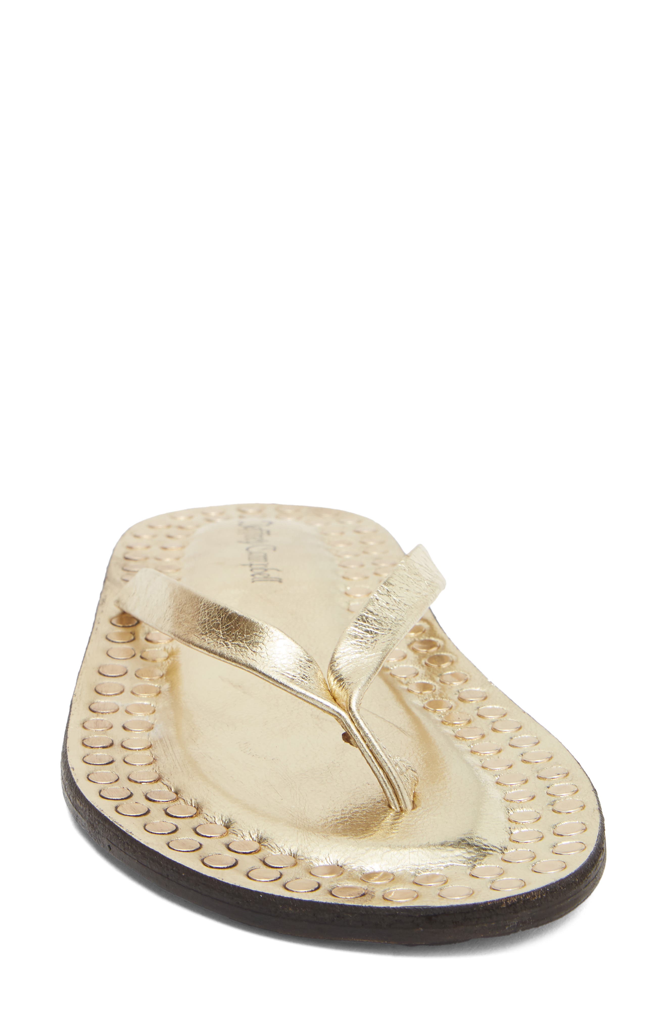 Katrina Flip Flop, Alternate, color, GOLD