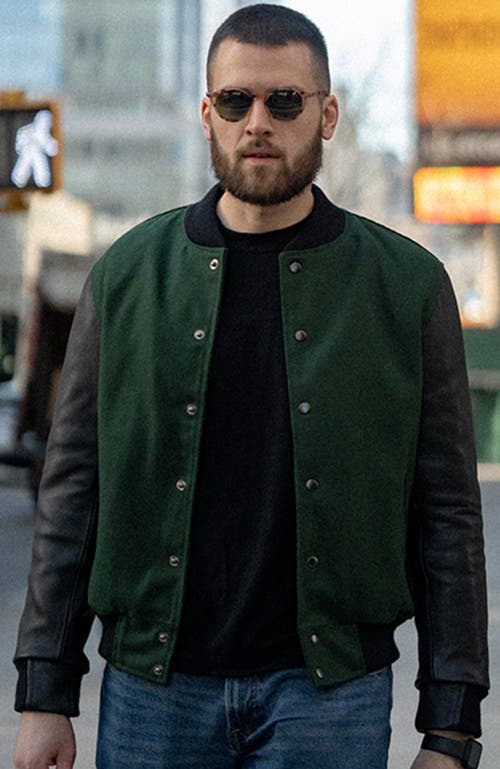 Last Wolf Pine Varsity Jacket