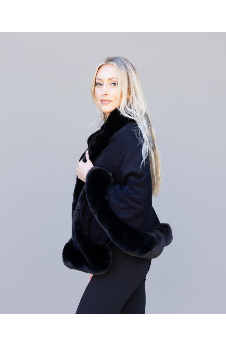 Le Fafo Jiana Wrap Cape, Alternate, color, Black