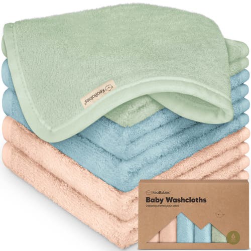 KeaBabies Deluxe Baby Washcloths in Mellow at Nordstrom
