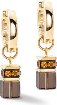 COEUR DE LION Geocube® Chunky Chain Hoop Gold Earrings