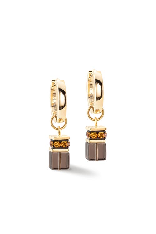 Coeur De Lion Geocube® Chunky Chain Hoop Gold Earrings