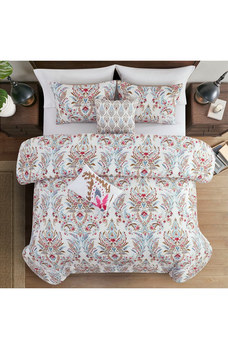 Modern Threads 5-Piece Comforter Set, Alternate, color, Blue/ Red