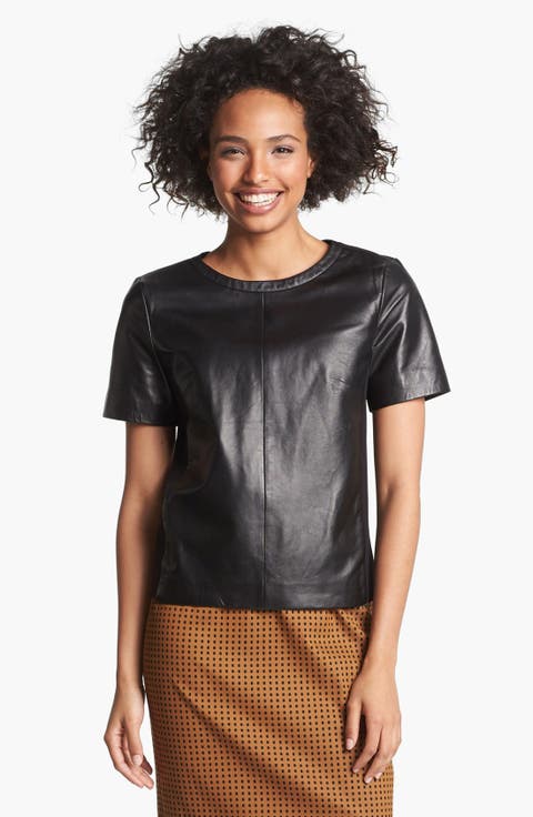 Leather Front Top (Regular & Petite) (Online Only)