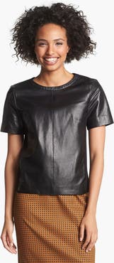 Halogen® Leather Front Top