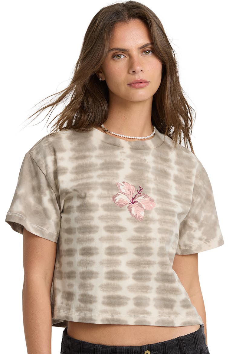 Holidazed Tie Dye Embroidered T-Shirt, Alternate, color, COBBLESTONE