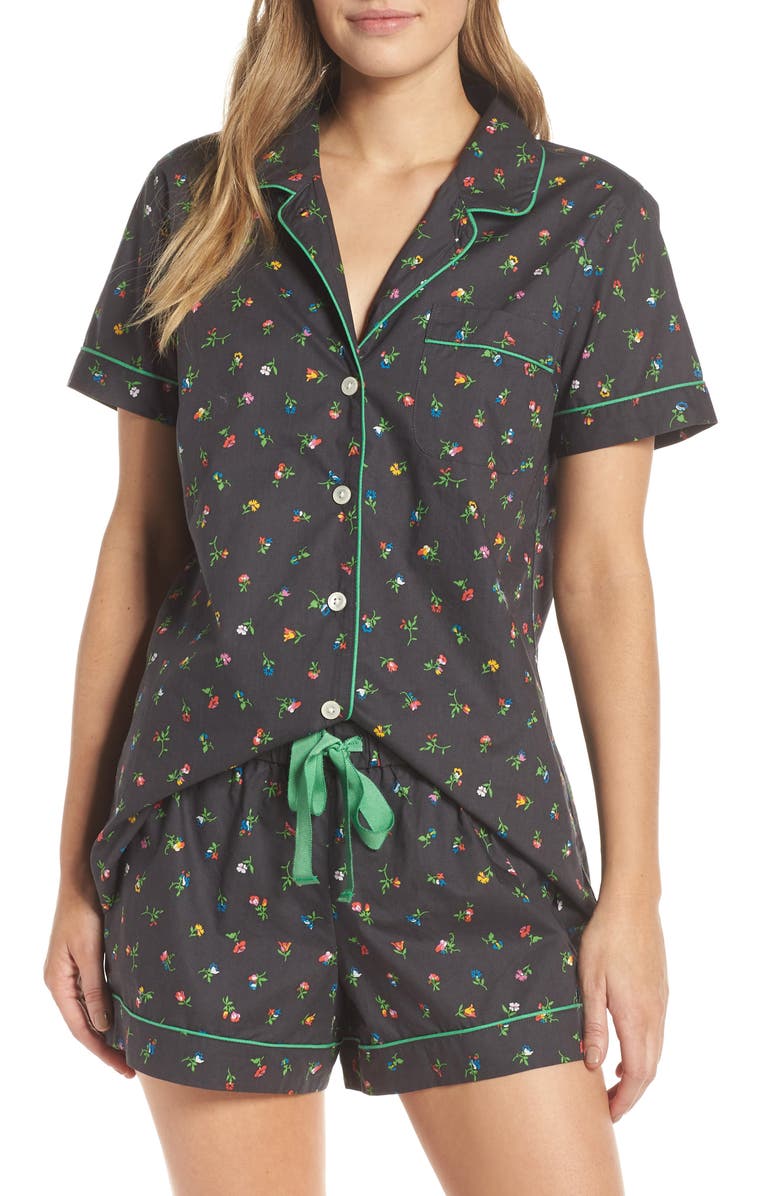 J.Crew Floral Print Pajamas, Main, color, 