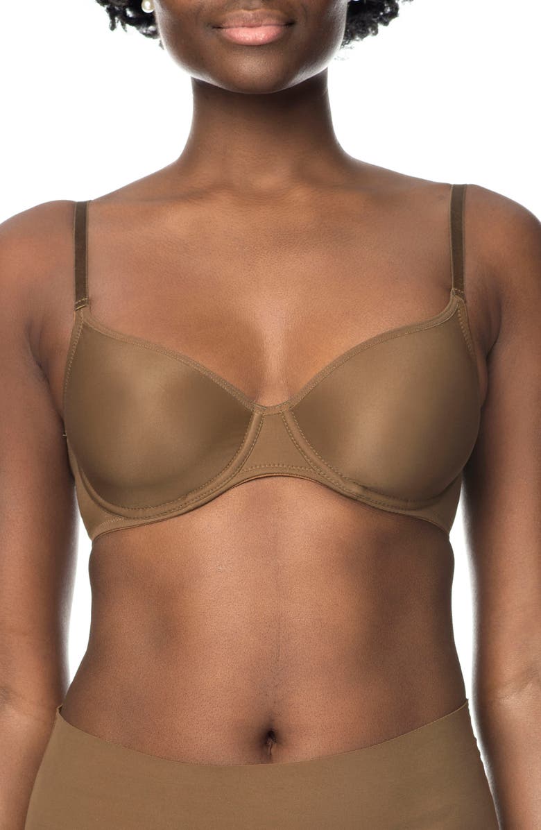 Nubian Skin Naked Underwire T-Shirt Bra, Main, color, 