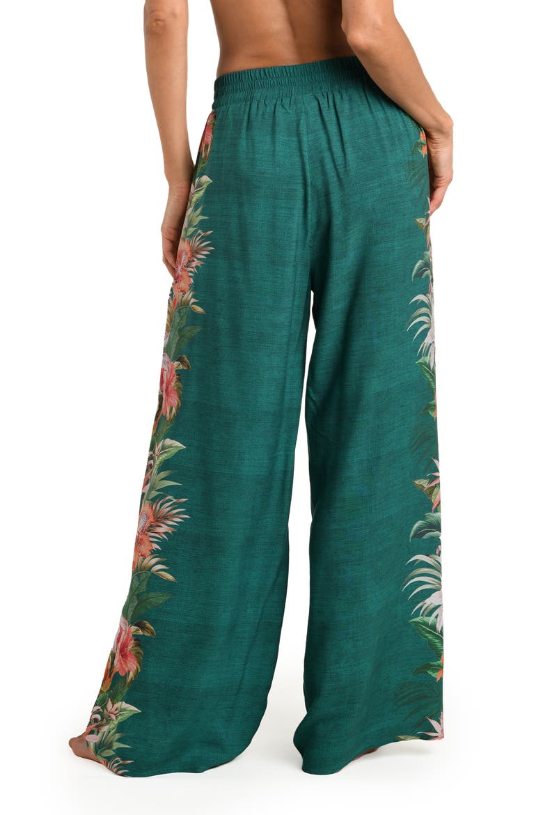 Courtyard Palms Wide Leg Pants Cover-Up, Alternate, color, JUNGLE