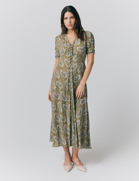 Flo Floral Midi Tea Dress