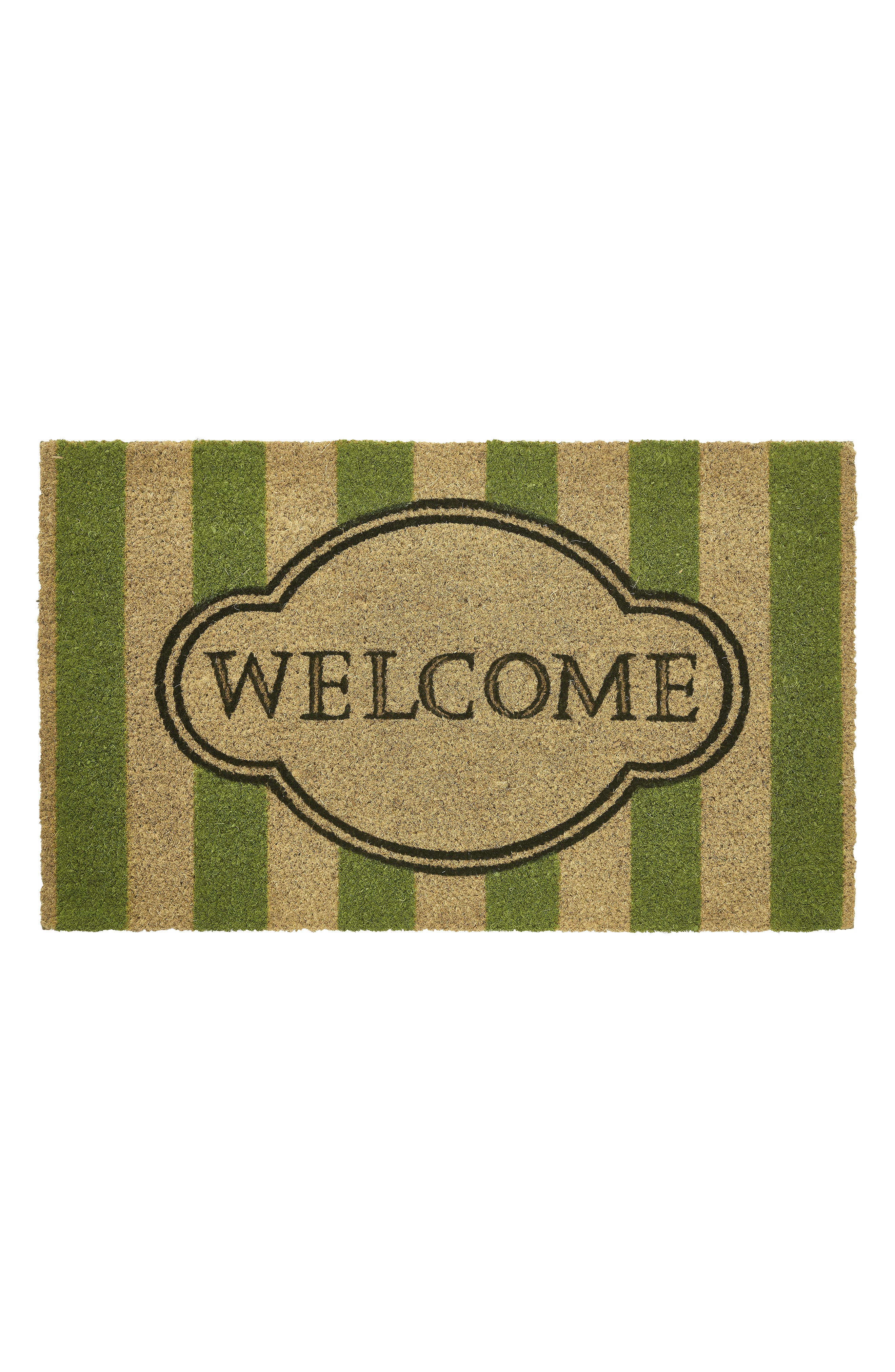VCNY HOME Welcome Stripe Coir Doormat