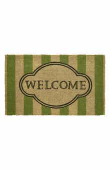 VCNY HOME Welcome Stripe Coir Doormat