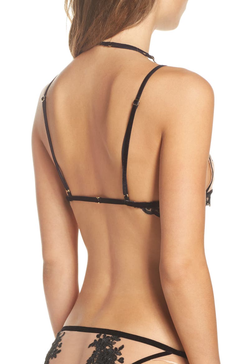 Noemi Strappy Bralette, Alternate, color, NOIR