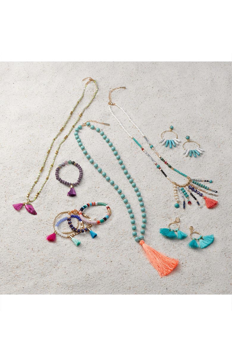 BaubleBar 'Antiqua' Beaded Stretch Bracelets, Alternate, color,