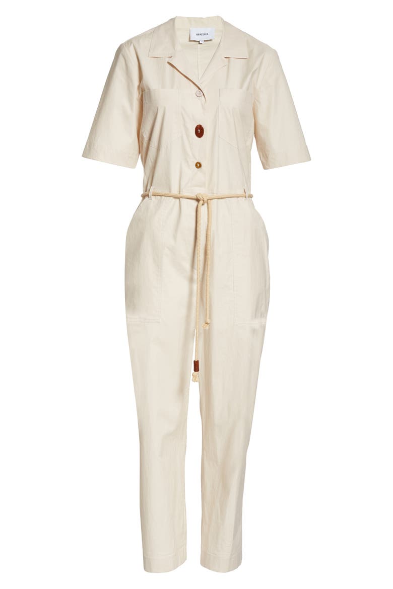 Zuni Organic Cotton Jumpsuit, Alternate, color, OFF-WHITE
