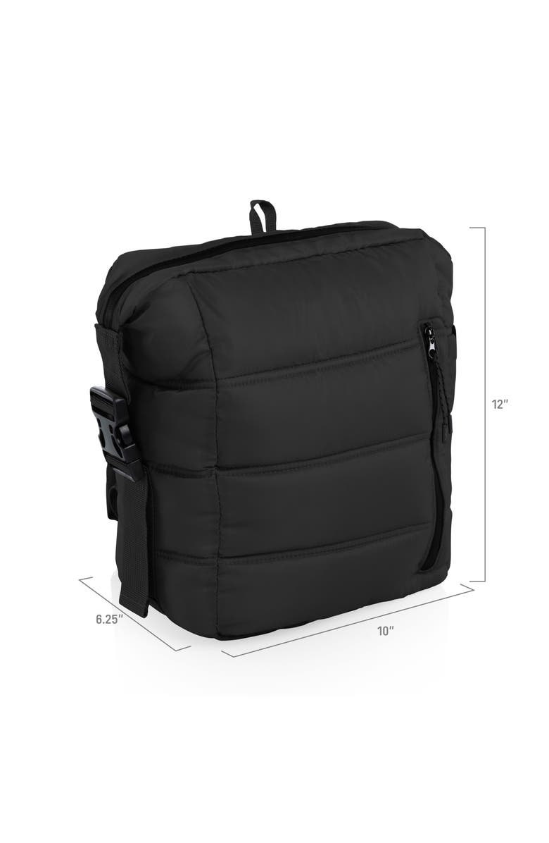 Picnic Time Everyday Quilted Washable Insulated Cooler Backpack, Alternate, color, Obsidian Black